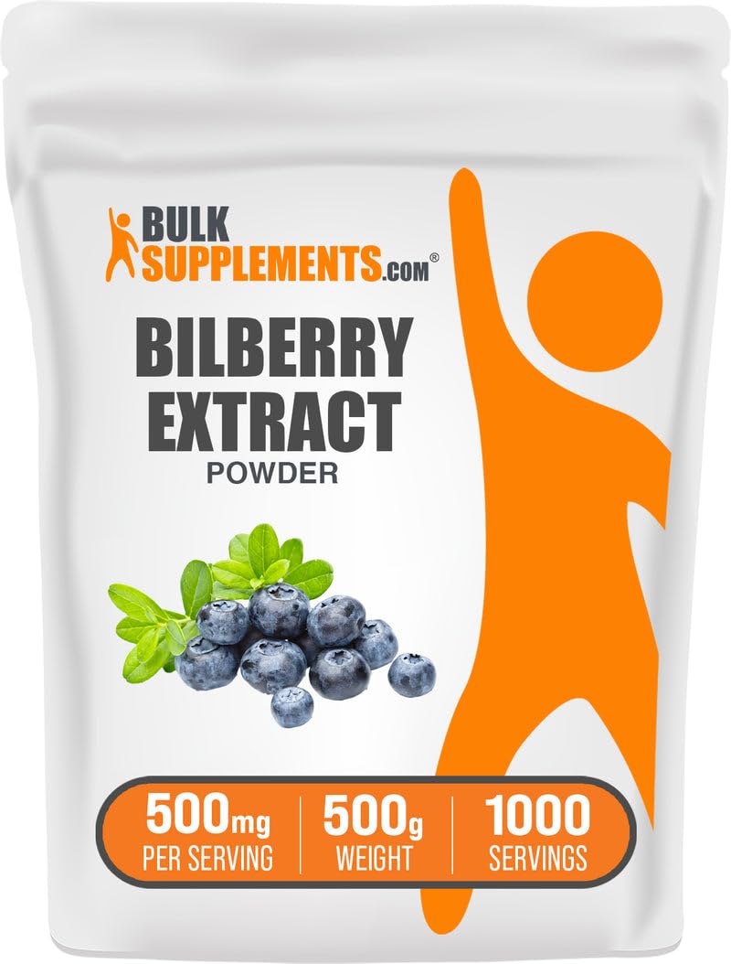 BulkSupplements Bilberry Extract Powder 500g front view