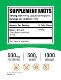 BulkSupplements Bilberry Extract Powder packaging side view