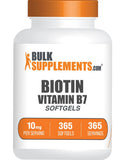 BulkSupplements Biotin 10000mcg Softgels front view