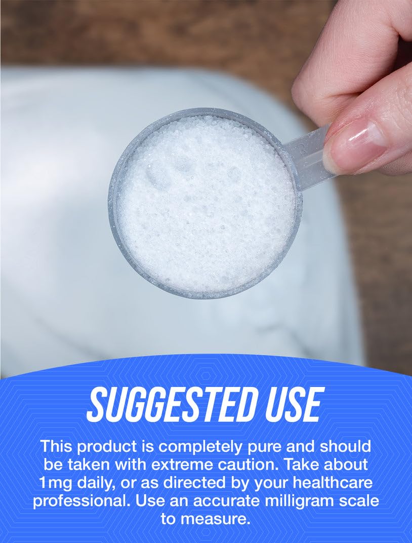 BulkSupplements Biotin powder 9g side view