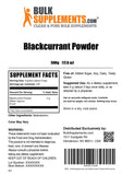 BulkSupplements Blackcurrant Powder 499g nutritional information