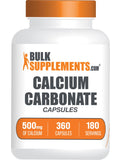 BulkSupplements Calcium Carbonate Capsules 500mg front view
