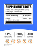 BulkSupplements Calcium Carbonate Powder packaging details