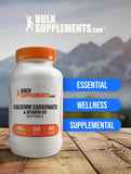 BulkSupplements Calcium Carbonate with Vitamin D3 softgels close-up of softgel