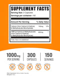 BulkSupplements Calcium HMB Capsules 1000mg side view