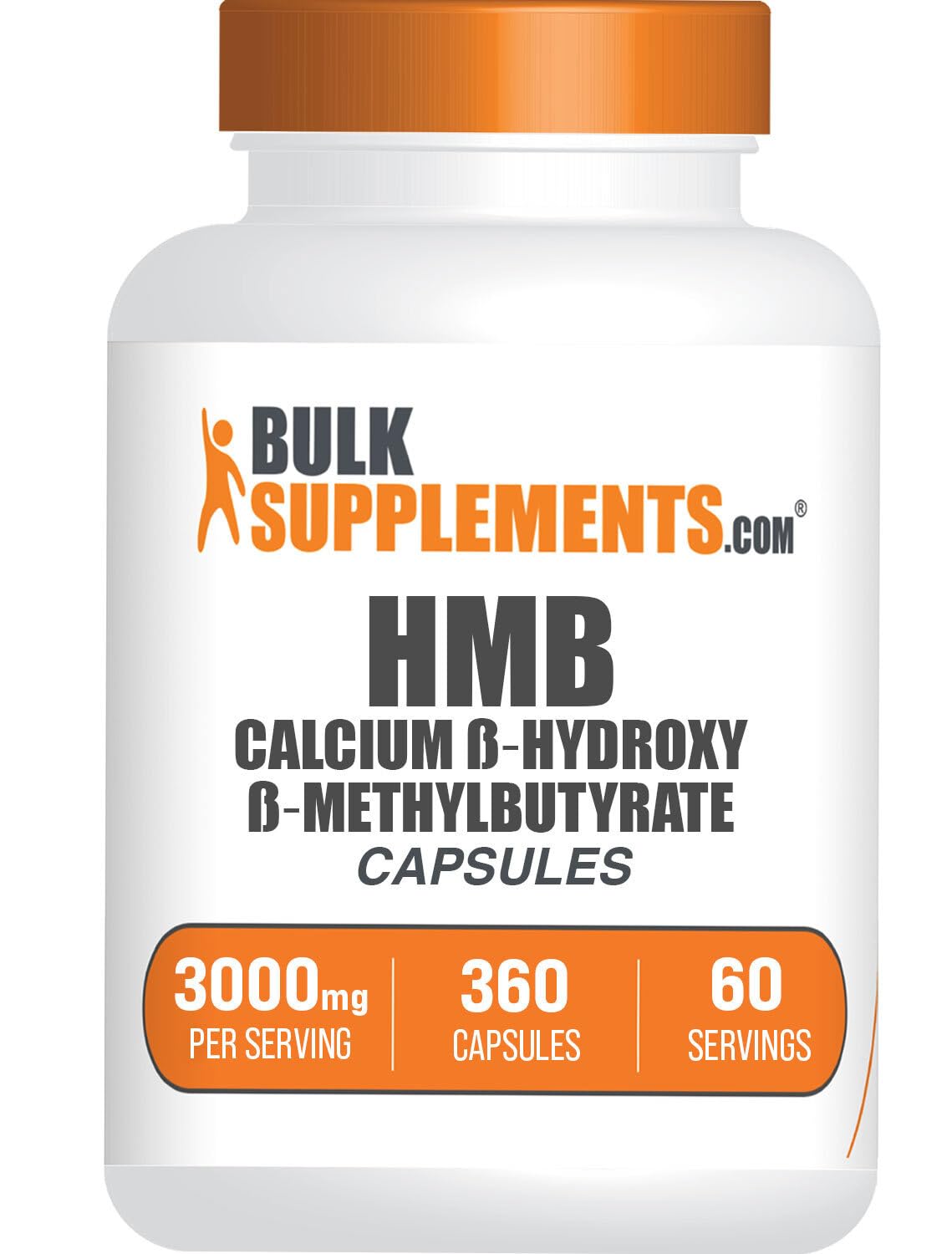 BulkSupplements Calcium HMB Capsules 3000mg front view