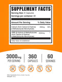 BulkSupplements Calcium HMB Capsules 3000mg side view with label