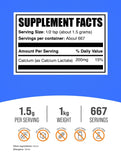 BulkSupplements Calcium Lactate Powder 1048g packaging