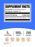 BulkSupplements Calcium Pyruvate Powder 499g packaging