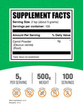 BulkSupplements Carrot Powder packaging side view