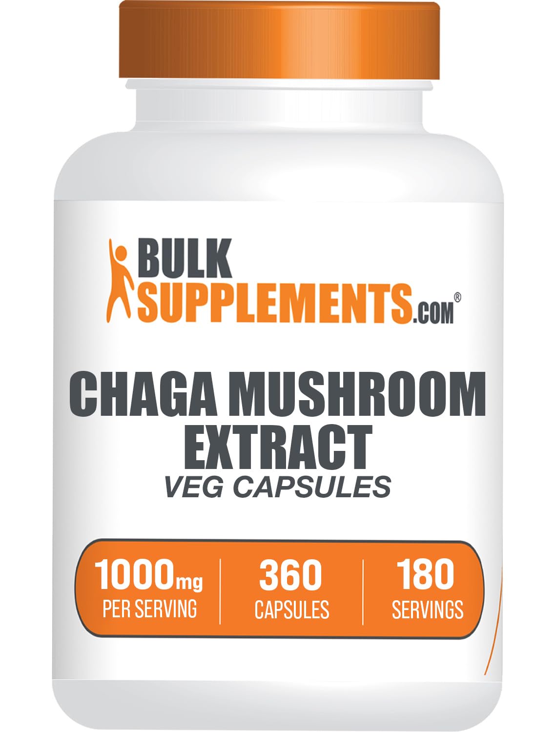 BulkSupplements Chaga Mushroom Extract Capsules front view