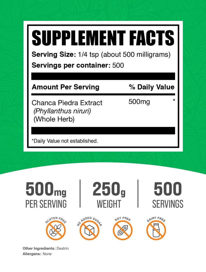 BulkSupplements Chanca Piedra Extract Powder 250g packaging