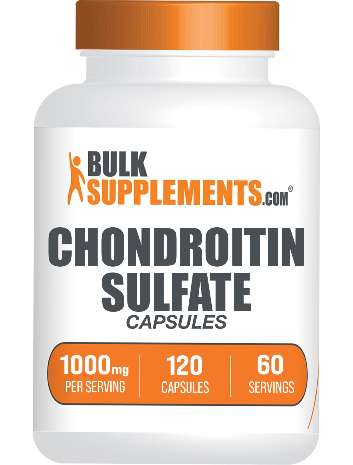 BulkSupplements Chondroitin Sulfate 1000mg Capsules front view