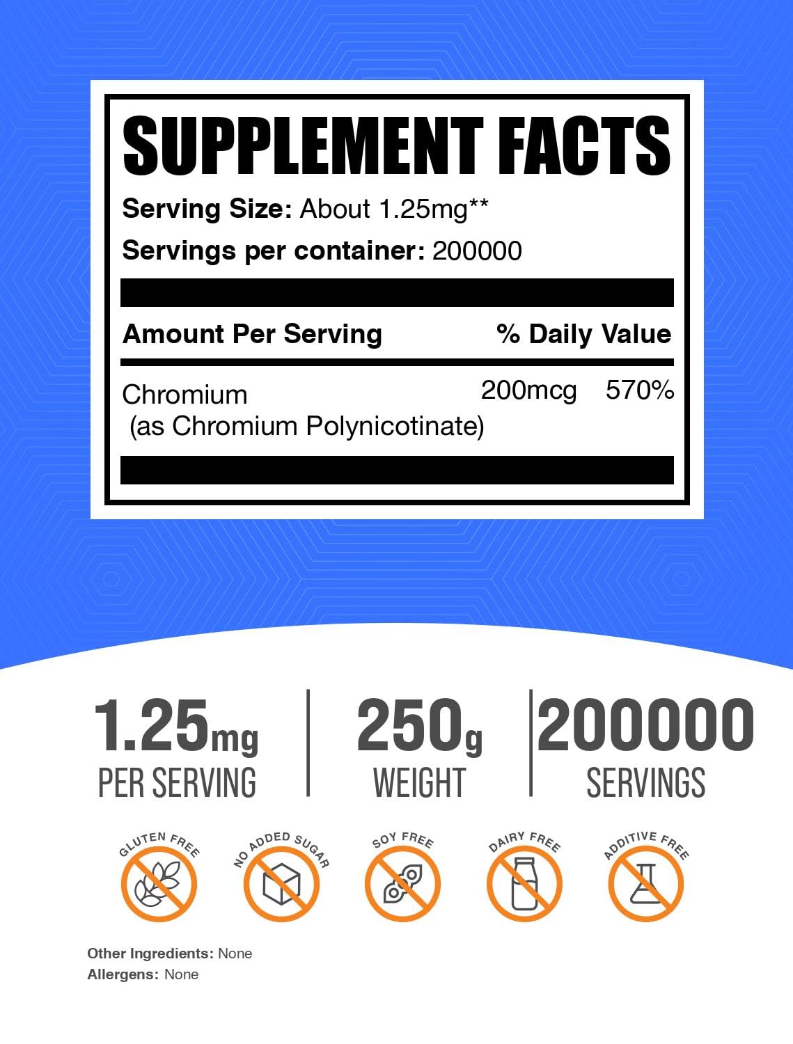 BulkSupplements Chromium GTF Powder 200mcg packaging