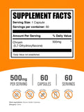 BulkSupplements Chrysin Capsules 500mg side view