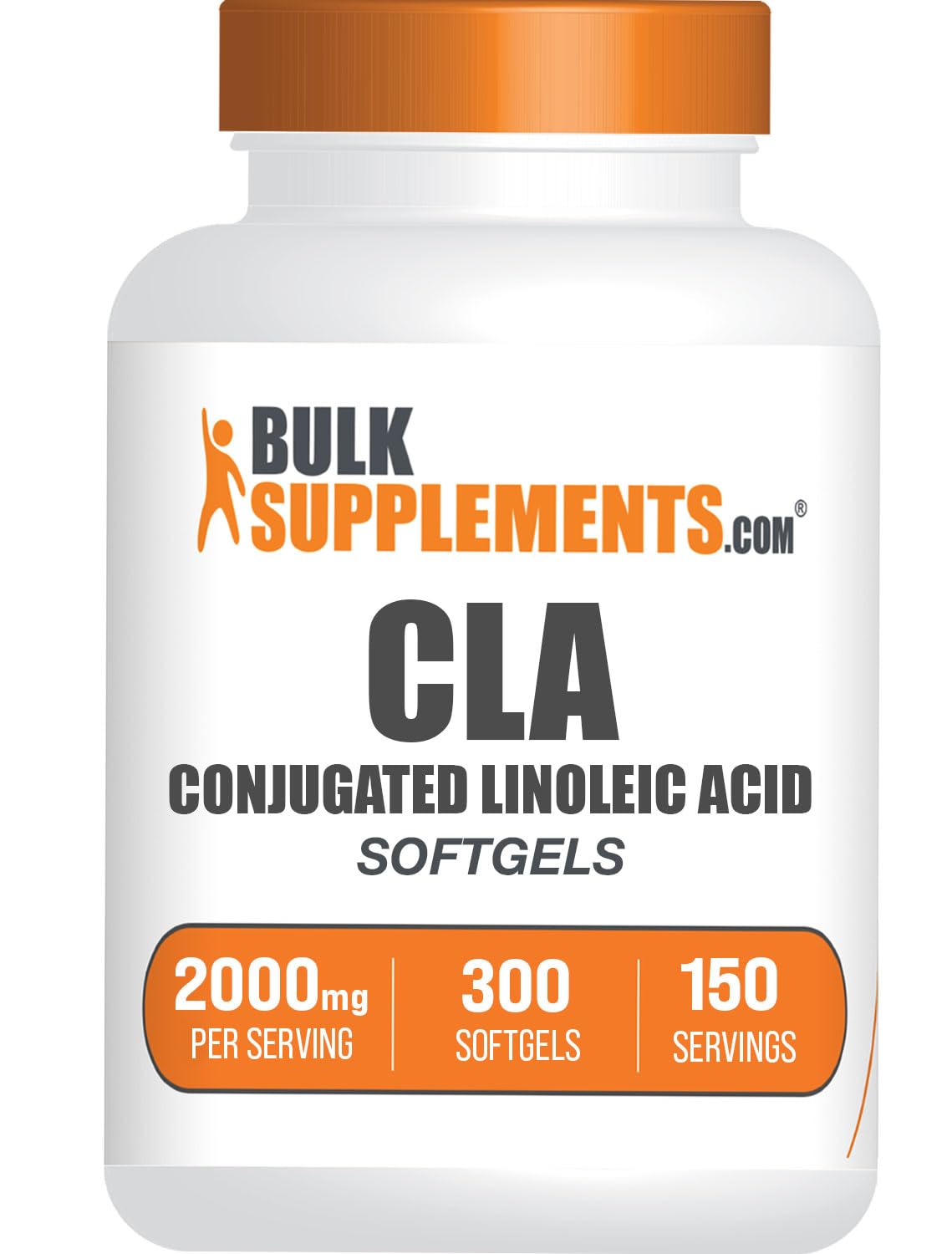 BulkSupplements CLA 2000mg Softgels front view with packaging