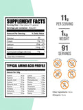BulkSupplements Collagen Peptides Powder packaging side view