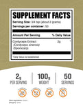 BulkSupplements Cordyceps Mushroom Extract Powder packaging