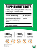 BulkSupplements Cranberry Extract Powder packaging details