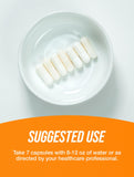 BulkSupplements Creatine Monohydrate Capsules open bottle showing capsules
