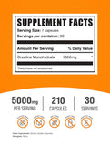 BulkSupplements Creatine Monohydrate Capsules side view