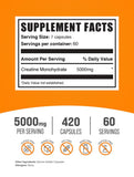 BulkSupplements Creatine Monohydrate Capsules side view