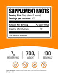 BulkSupplements Creatine Monohydrate Powder 720g packaging