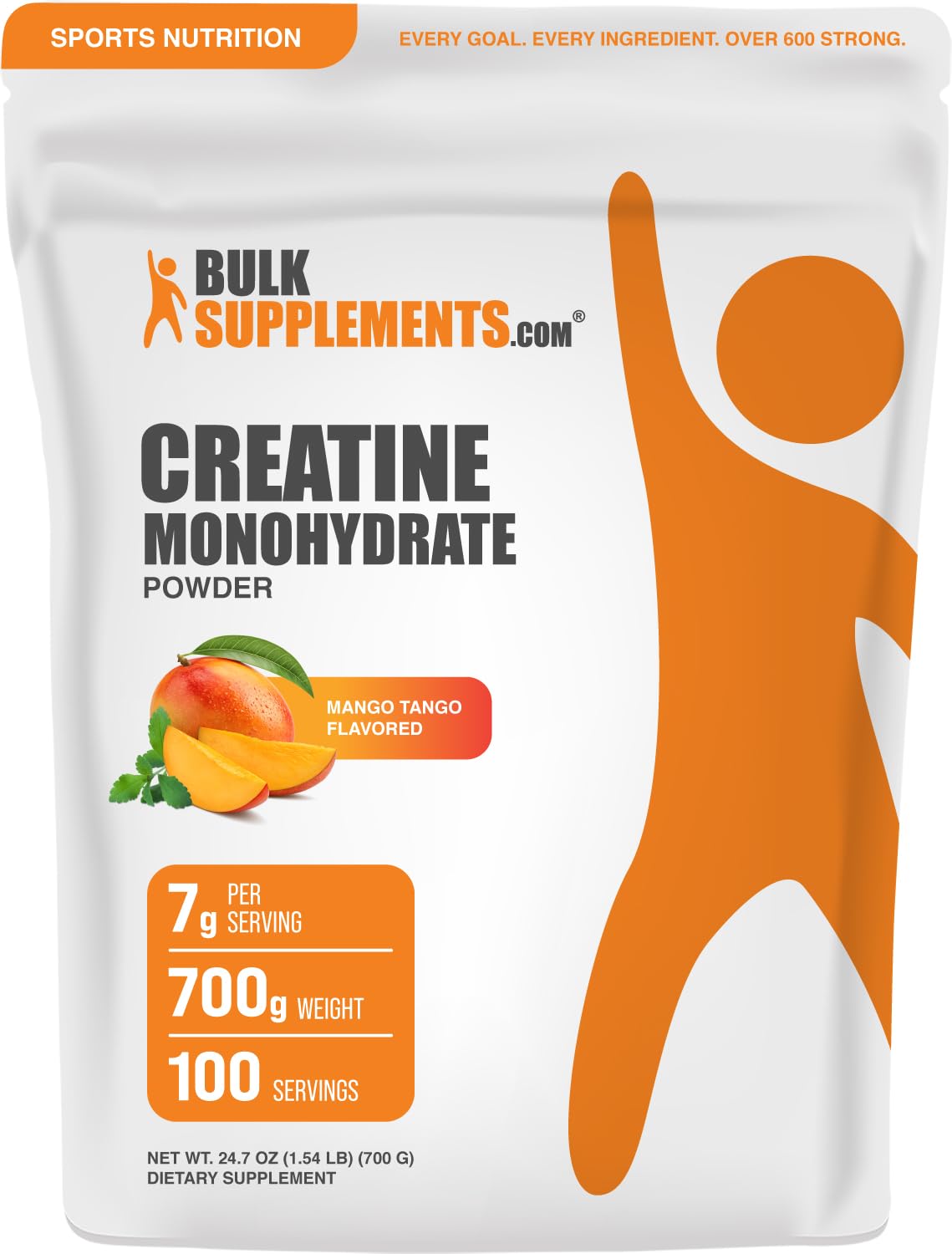 BulkSupplements Creatine Monohydrate Powder 730g front view