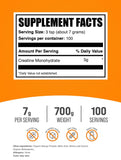 BulkSupplements Creatine Monohydrate Powder 730g packaging