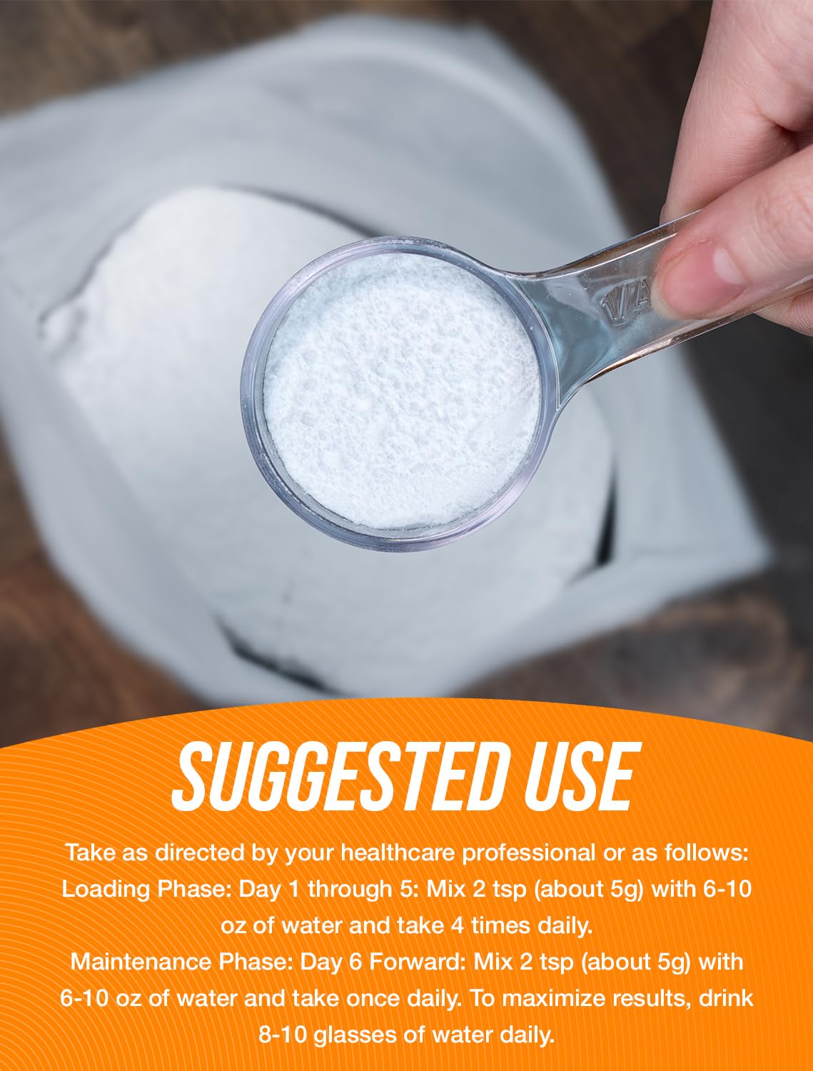BulkSupplements Creatine Monohydrate Powder mixed in a glass of water
