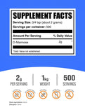 BulkSupplements D-Mannose Powder 2000mg side view with scoop
