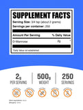 BulkSupplements D-Mannose Powder packaging side view