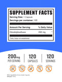 BulkSupplements Diindolylmethane Capsules 200mg back view