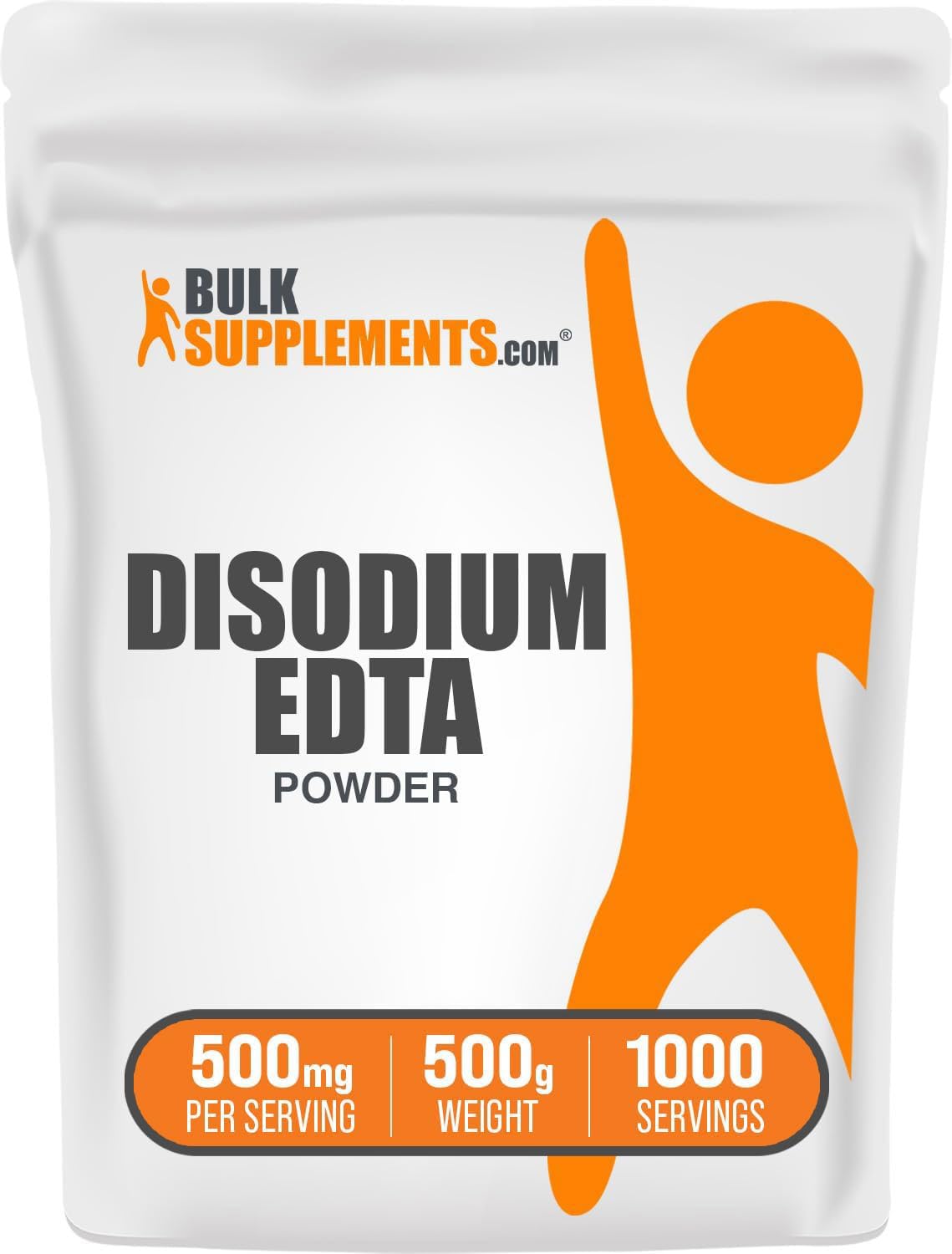 BulkSupplements Disodium EDTA Powder 500g front view