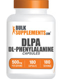 BulkSupplements DL-Phenylalanine 500mg capsules front view