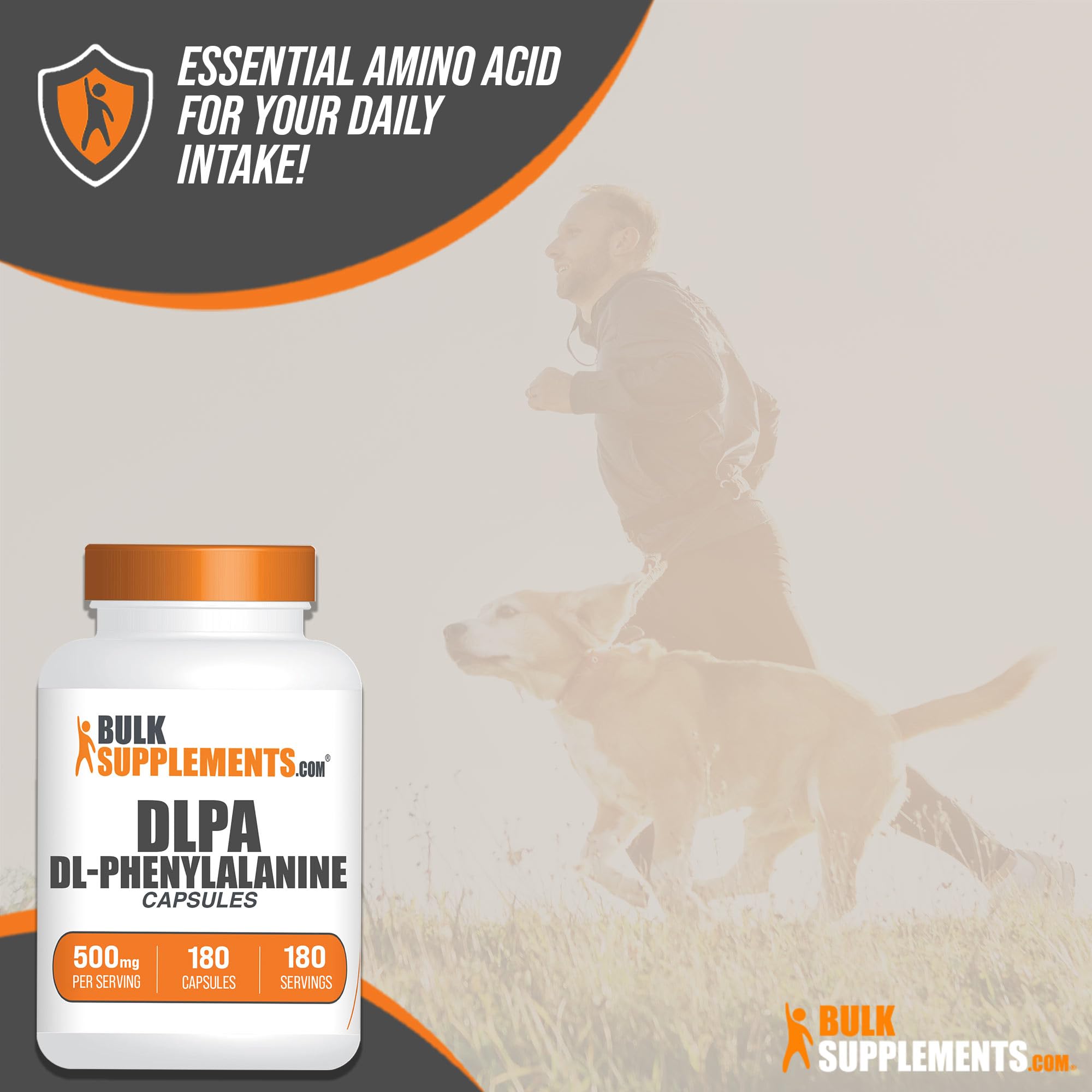 BulkSupplements DL-Phenylalanine 500mg capsules packaging