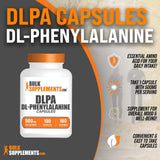 BulkSupplements DL-Phenylalanine 500mg capsules side view