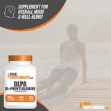 BulkSupplements DL-Phenylalanine 500mg capsules with water