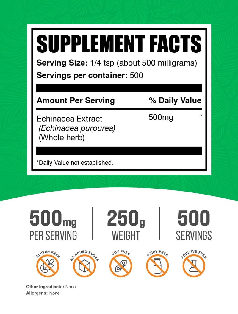 BulkSupplements Echinacea Extract Powder 250g packaging