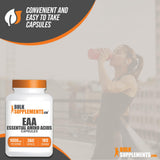 BulkSupplements Essential Amino Acid Capsules 1000mg capsules close-up