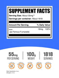 BulkSupplements Ferrous Fumarate Iron Powder packaging
