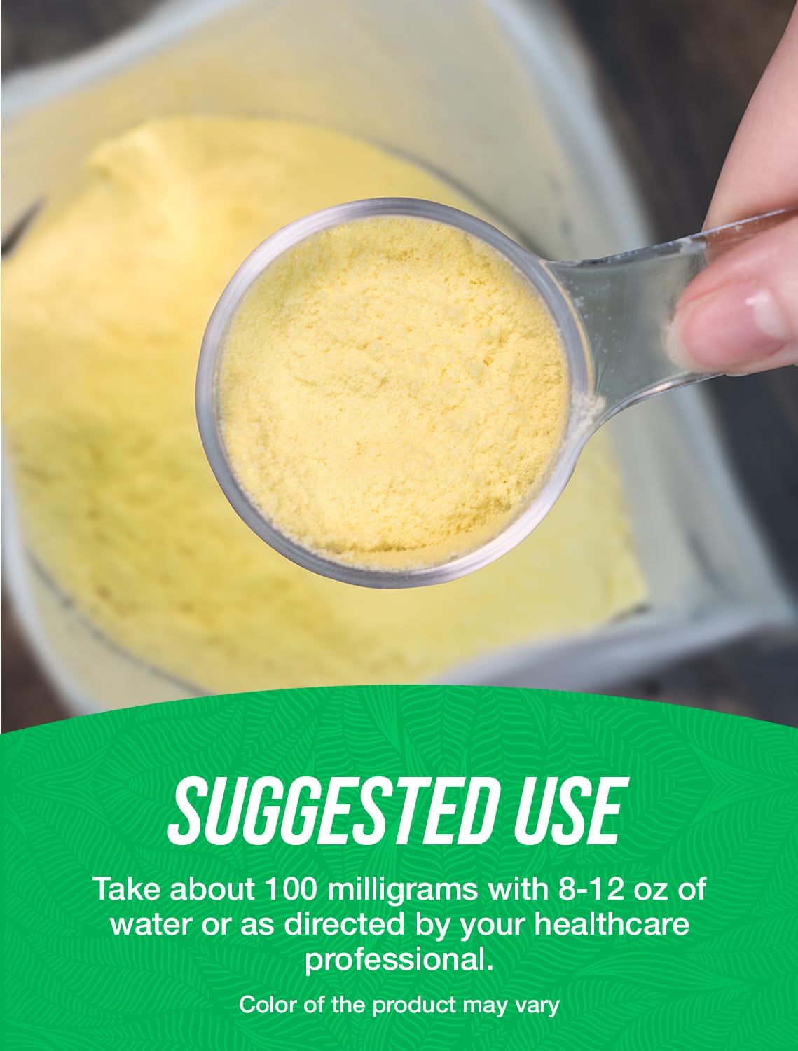 BulkSupplements Fisetin Powder 100mg mixed in a smoothie