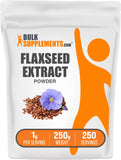 BulkSupplements Flaxseed Extract Powder 249g front view