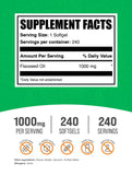 BulkSupplements Flaxseed Oil 1000mg Softgels side view