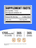 BulkSupplements Folic Acid Softgels 1000 mcg side view
