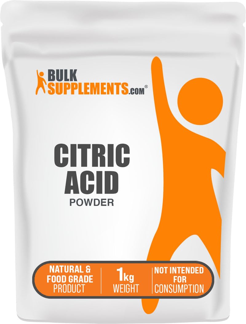 BulkSupplements Food Grade Citric Acid Powder 1030g front view