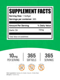 BulkSupplements Garlic Oil Softgels showing softgel capsules