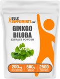 BulkSupplements Ginkgo Biloba Leaf Extract 500g powder front view