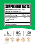 BulkSupplements Ginseng Extract Powder packaging