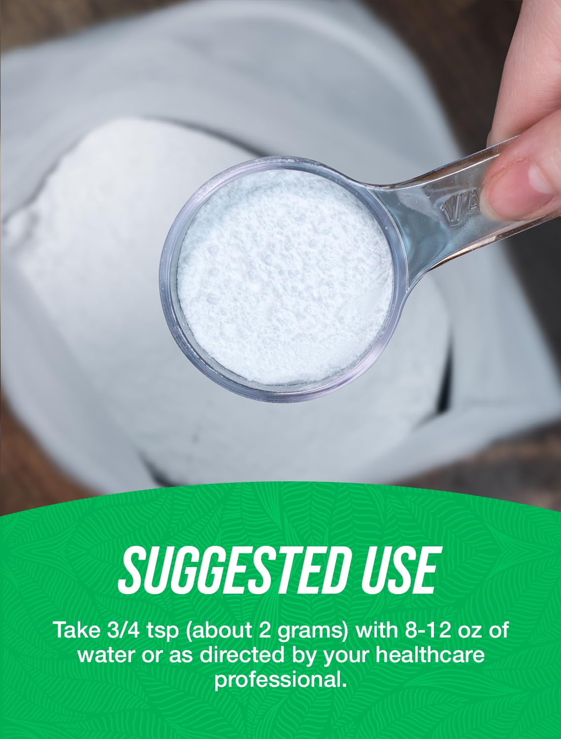 BulkSupplements Glucomannan Powder mixed in a glass of water